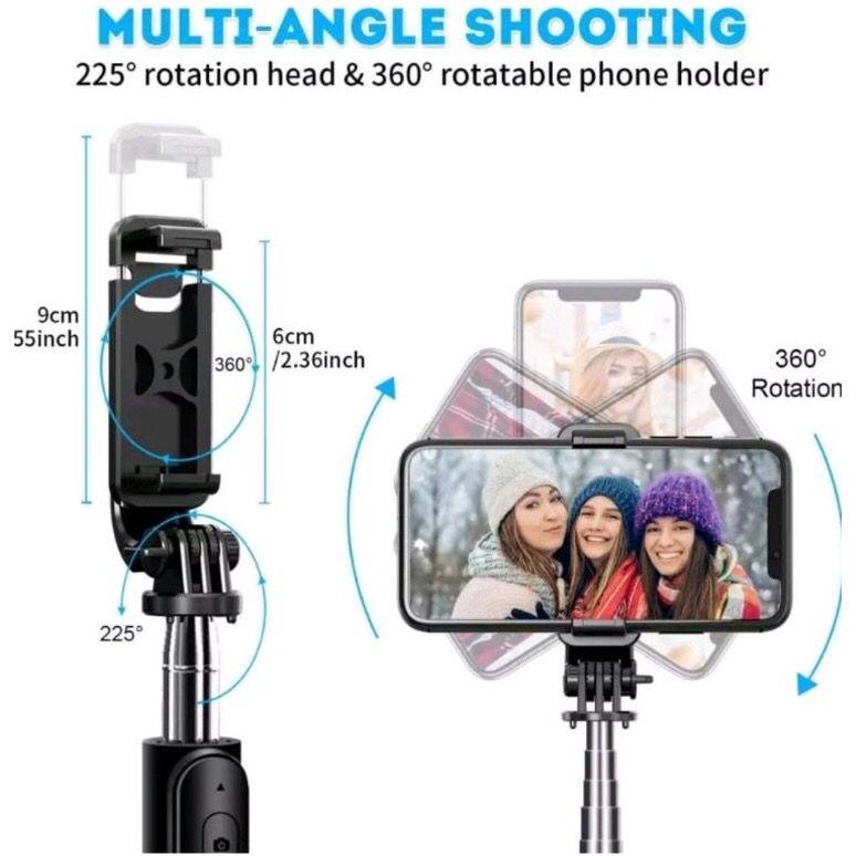 Gậy chụp ảnh tự sướng Selfie Bluetooth Q07 có đèn LED trợ sáng chân đế Tripod