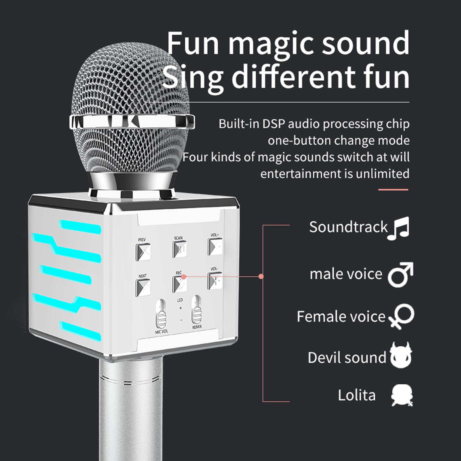 Micro Bt Karaoke Không Dây Có Đèn Led Ds868