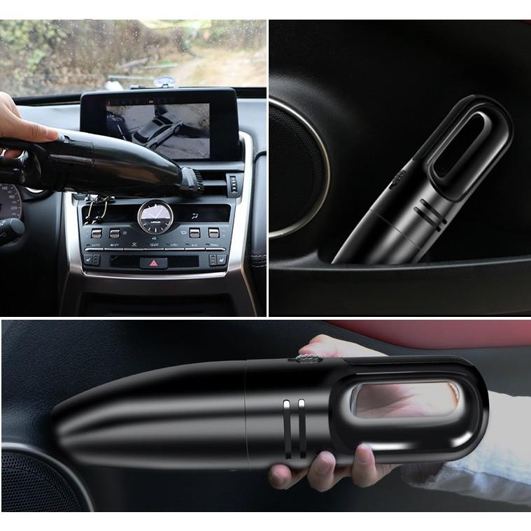 UPUPIN Máy Hut Bụi Cầm Tay Gia đình xe ô tô hút bụi cam tay mini 6000pa tích điện xe hơi không Dây - Hàng Chính Hãng