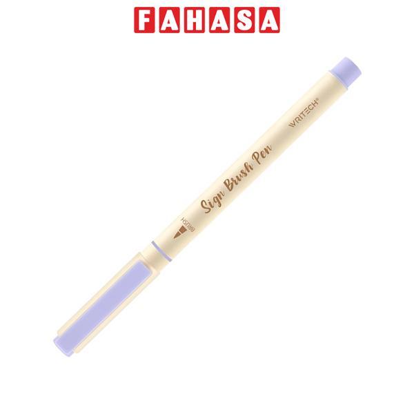 Bút Lông Brush Sign Pen 1 mm - Luyện Calligraphy - Thư Pháp - Writech W827 - Lavender