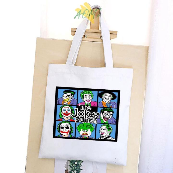 TÚI VẢI HOẠT HÌNH ĐEO VAI TOTE CANVAS BAG CÓ KHÓA KÉO SIZE LỚN 33x38cm PHONG CÁCH CÁ TÍNH HOT TREND AOMI