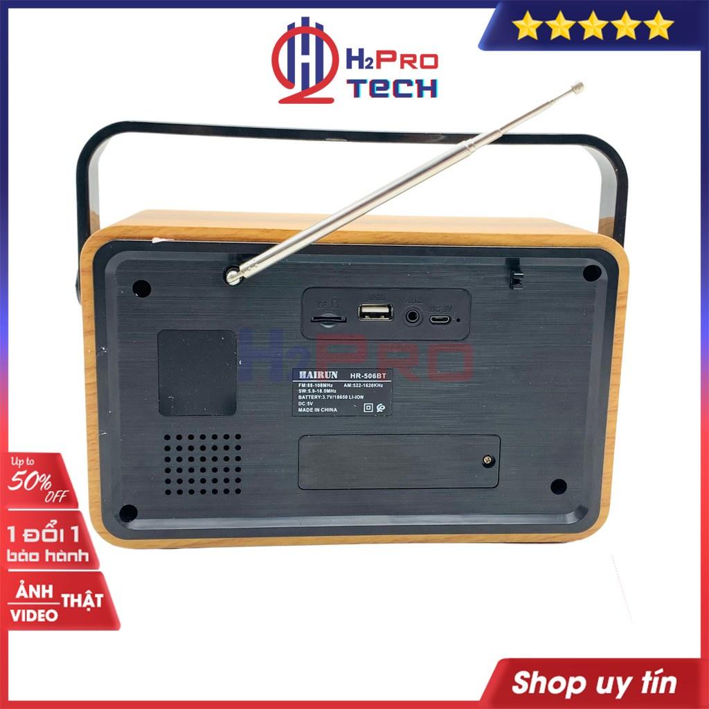 Đài fm radio, đài radio cho người già Hairun HR-506BT FM/AM/SW đa năng-nghe nhạc MP3 loa Bluetooth/USB/TF/AUX-H2pro