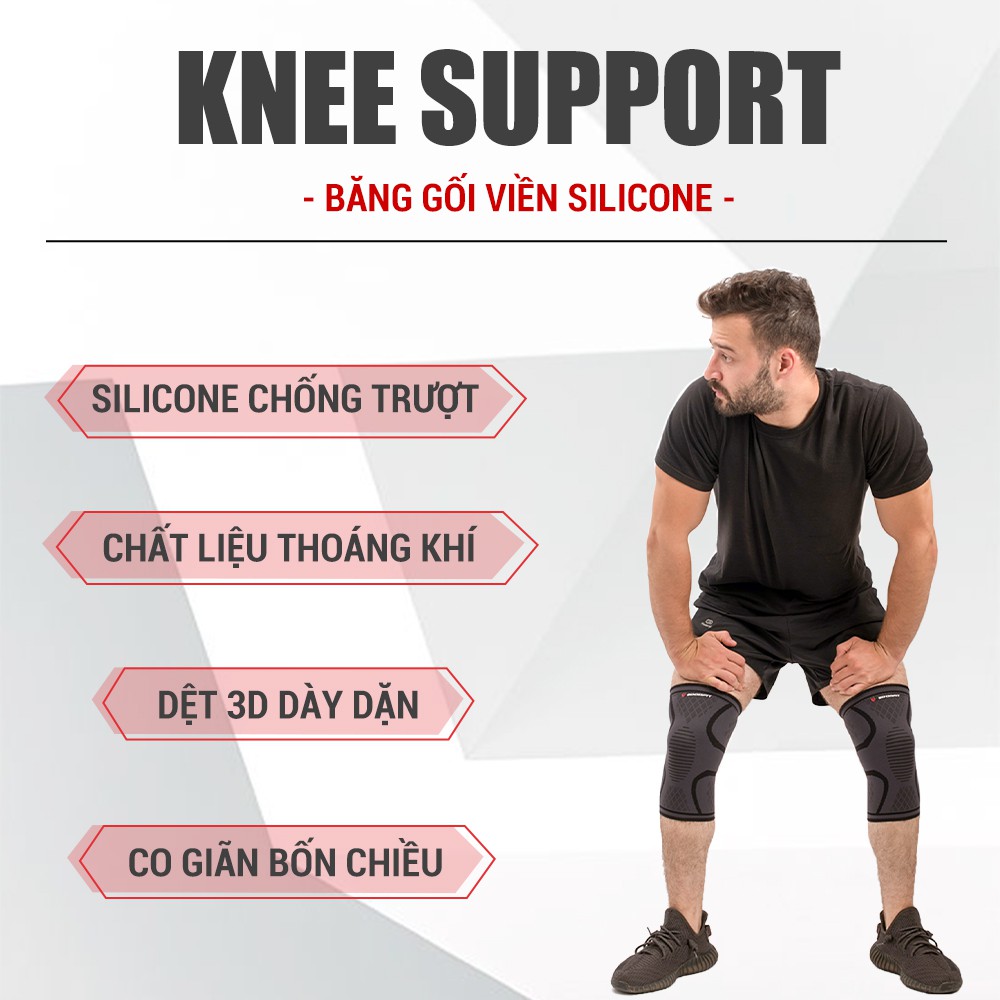 Băng gối, bó gối GoodFit thể thao đàn hồi  GF5118K