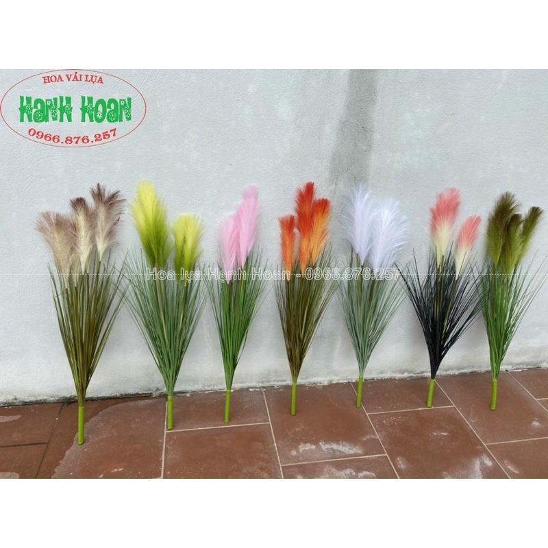 CÀNH LAU 5 BÔNG LỚN CAO 90CM DECOR SIÊU ĐẸP- HOA GIẢ TRANG TRÍ