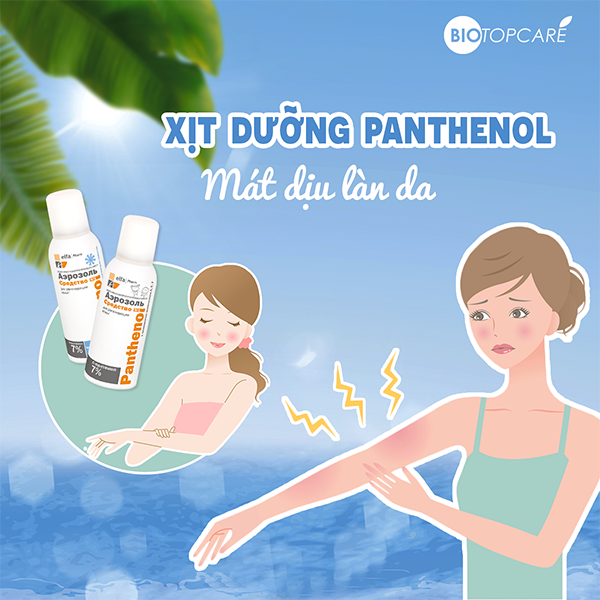 Xịt dưỡng làm dịu, tái tạo da với phức hợp vitamin A, E, F, Elfa Pharm Panthenol 150ml