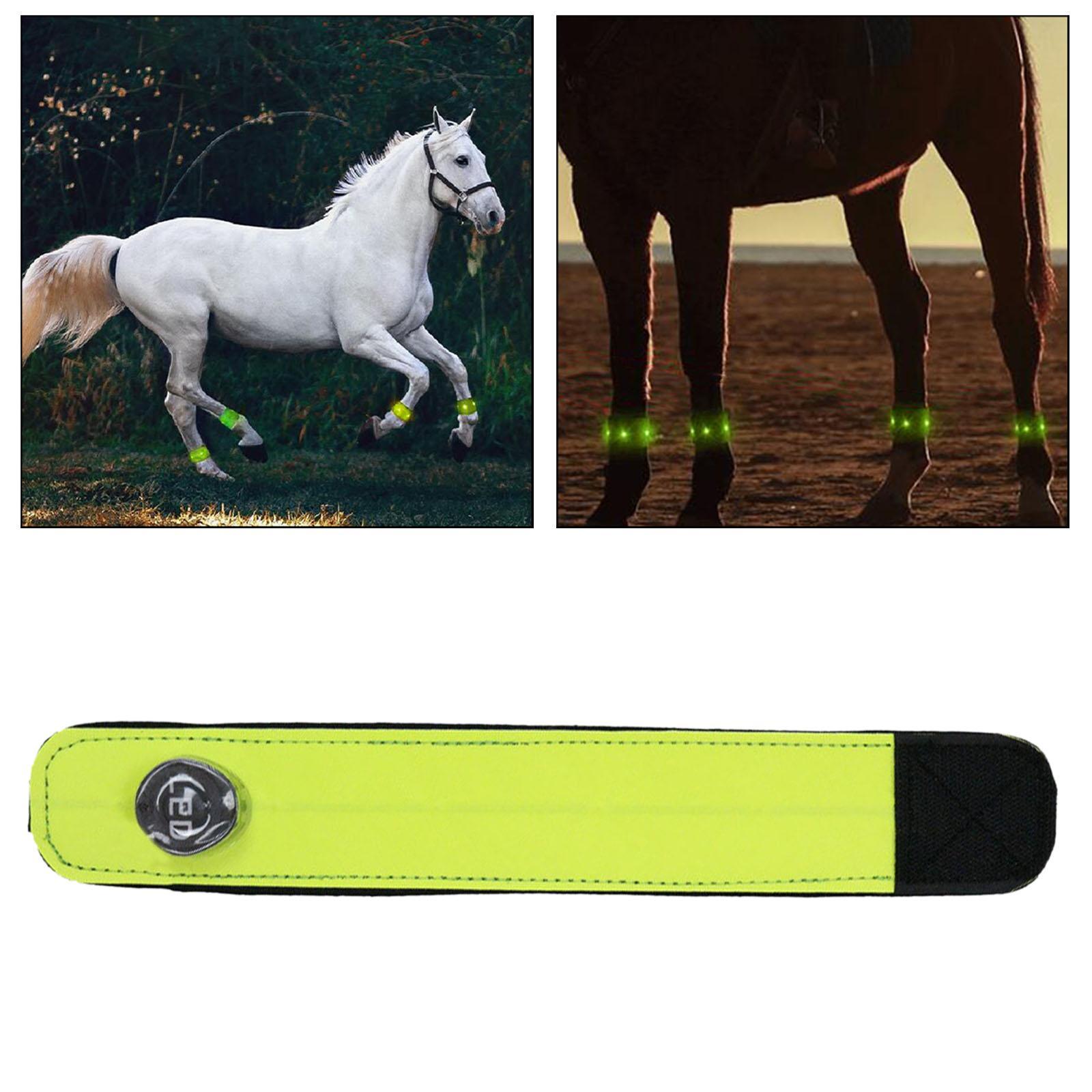 Neoprene LED Horse Ankle Strap Luminous Leg Protection Belt for Night Riding