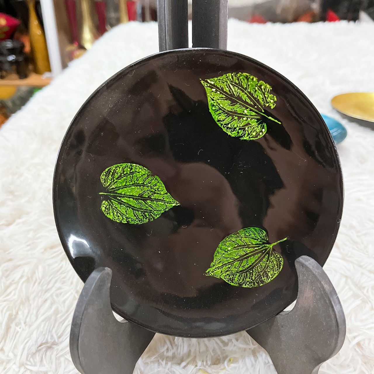 Dĩa Sơn Mài Trang Trí Lưu Niệm size 13cm