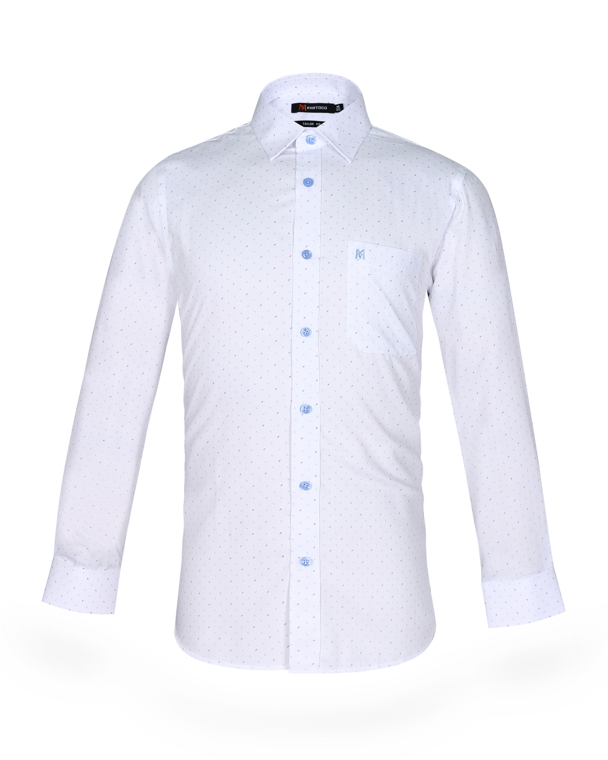 Áo sơ mi nam tay dài form suông Khatoco A1MD498T1-CNIN027-2410-D