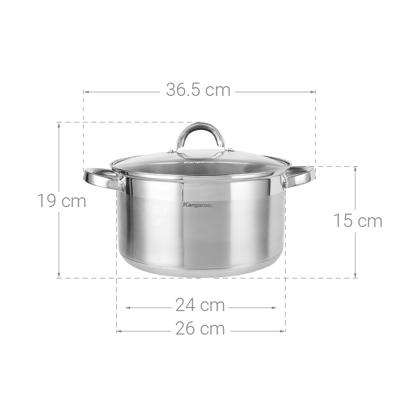 Hình ảnh Nồi Inox 5 Đáy Kangaroo KG876Xl - 26cm