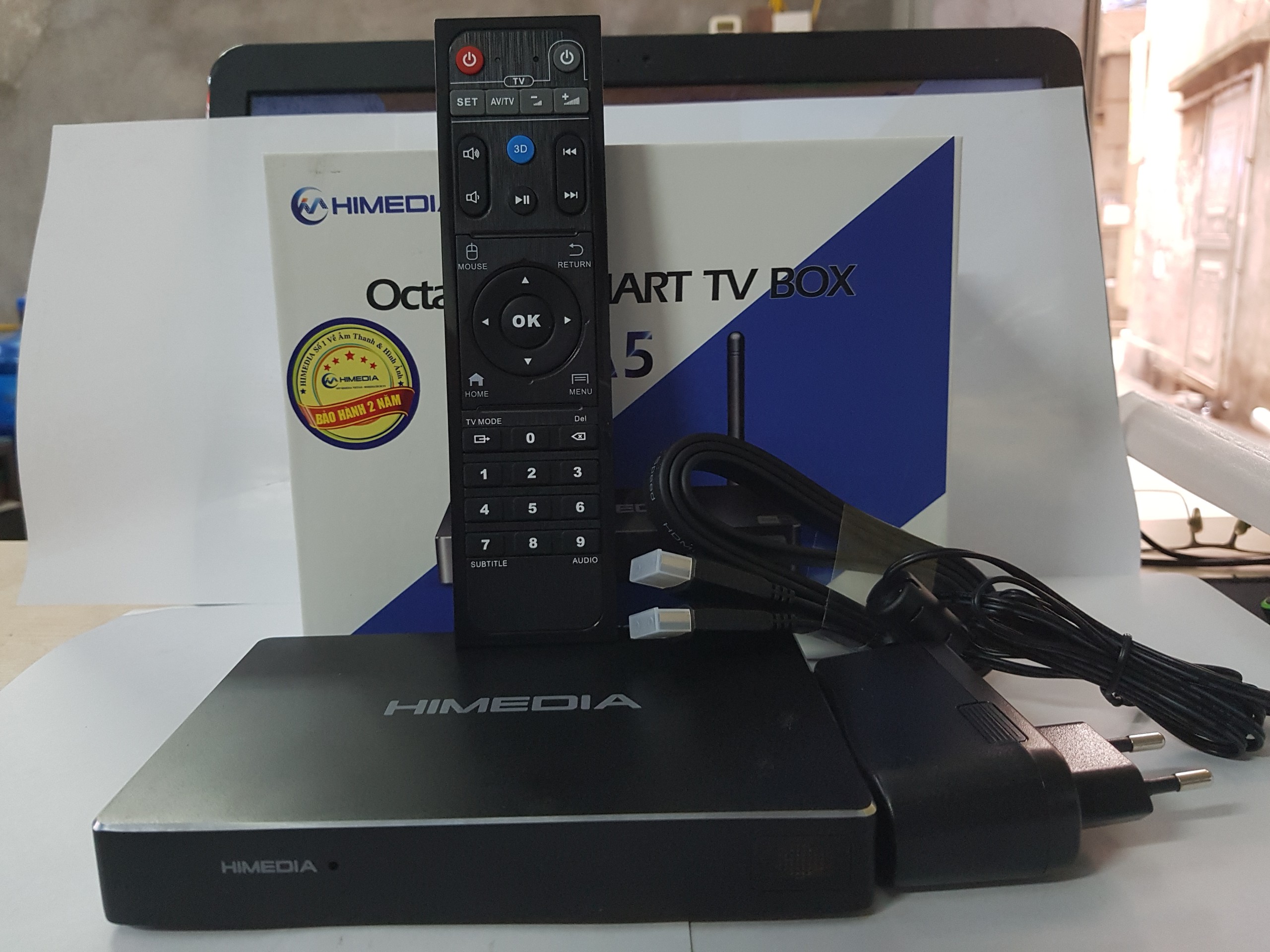 Android Box Himedia A5 2020 tặng điều khiển Voice V5pro, Tài khoản HDplay - Xử lý hình ảnh Siêu Net 4K, Âm thanh cao cấp - SẢN PHẨM CHÍNH HÃNG