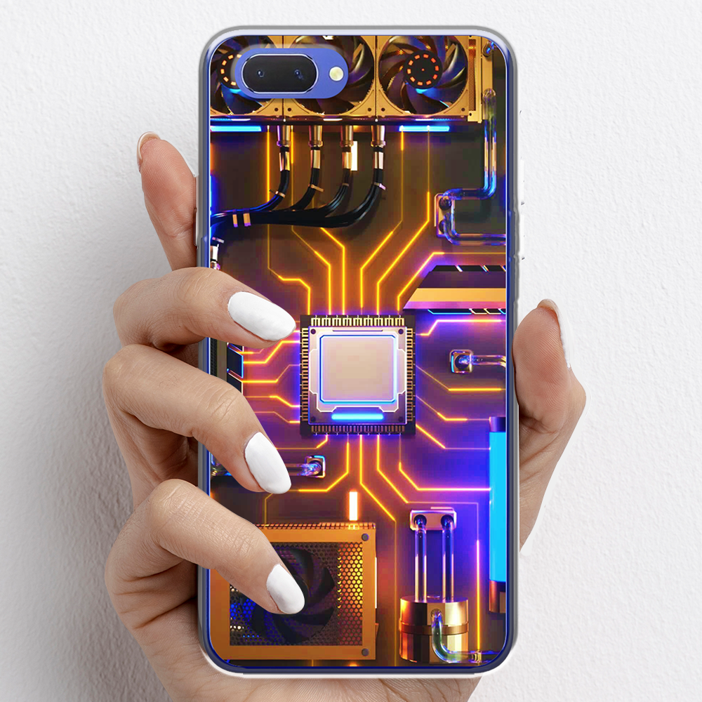 Ốp lưng cho Oppo A3s, Oppo A5s nhựa TPU mẫu Chip CPU máy tính