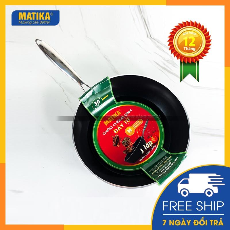 Chảo Chống Dính Đáy Từ MATIKA Sâu Lòng Size 30CM MTK-SP1630 - Hàng chính hãng
