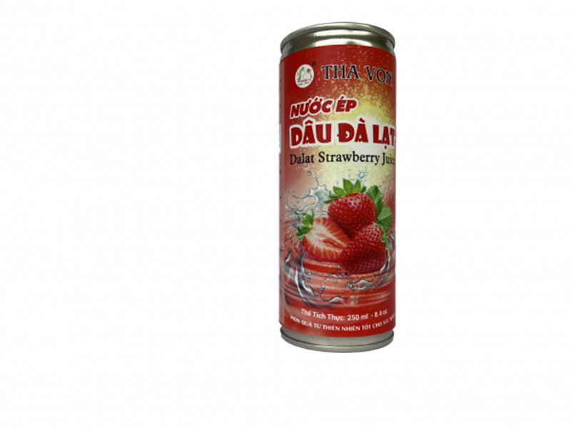 Nước Ép Dâu Đà Lạt thùng 24 lon x 250 ml