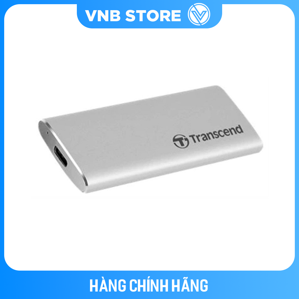 Ổ cứng di động SSD 120/240GB Transcend ESD240C,USB 3.1 Gen 2 type C - Hàng chính hãng