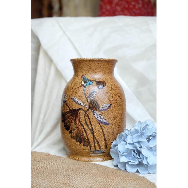 Lọ hoa vuốt tay độc bản làm thủ công 100% quà tặng Tân gia đặc biệt sưu tập lọ hoa decor tủ kệ nhà mới