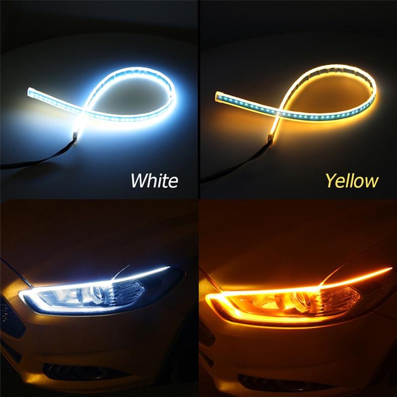 1 Cặp Đèn LED xi nhan ô tô mí DRL Cho Xe Ô Tô chất liệu Ống cao su Mềm Dẻo Đèn Tín Hiệu Rẽ xi nhan chống thấm nước