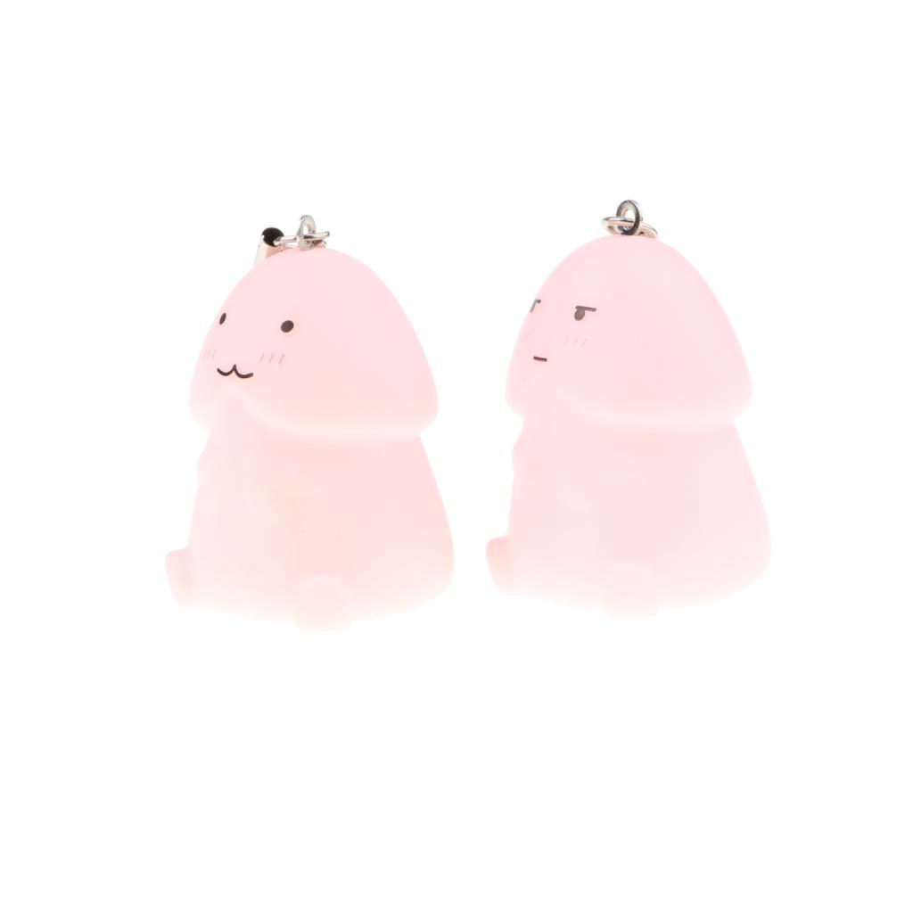 2 X Elastic Squishy Squeeze Cute Toy Stress Reliever Phone Gift New