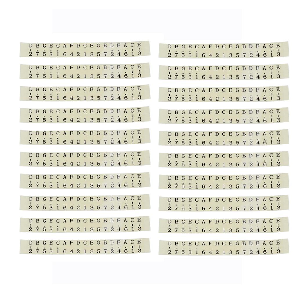 20x African  Thumb Piano Scale Key  Sticker Parts for Learner Set