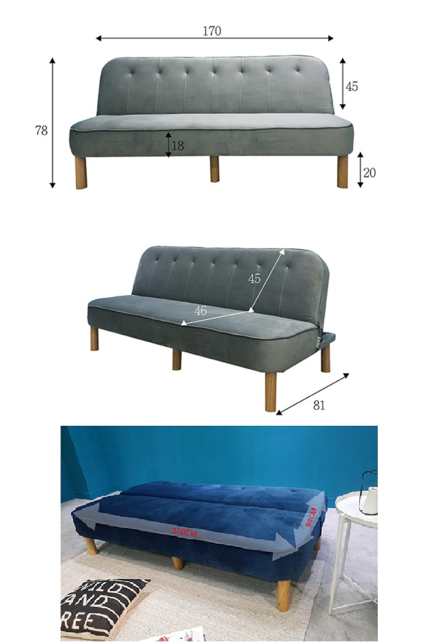 Ghế sofa giường đa năng BNS 2024 (170*92*37cm)