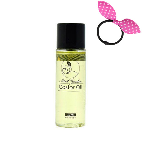 Dầu Tẩy Trang Mắt Môi Mini Garden Castor Oil -  Tặng Kèm Cột Tóc Tai Thỏ Màu Ngẫu Nhiên