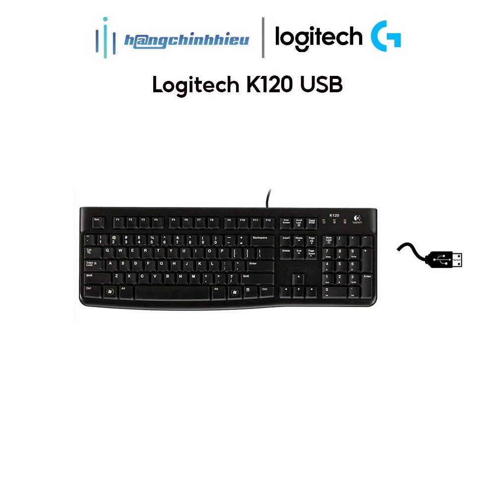 Bàn phím Logitech K120 USB Hàng chính hãng