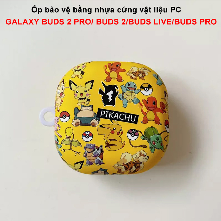 Ốp nhựa cứng Pokemon tai nghe Galaxy Buds 2 Pro/Buds Pro/Buds2/Buds Live