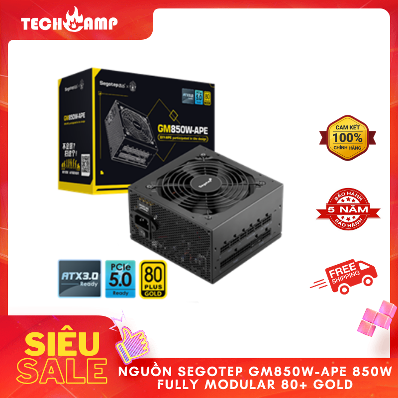 Nguồn SEGOTEP GM850W-APE 850W Fully Modular 80+ Gold - Hàng Chính Hãng