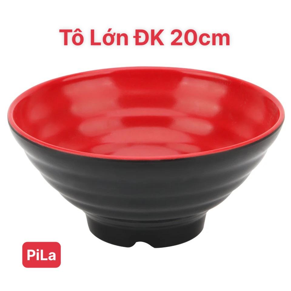 Tô Canh, Tô Phở Đỏ Đen Viền Dày Kiểu Nhật, Tô Nhật Đỏ Đen