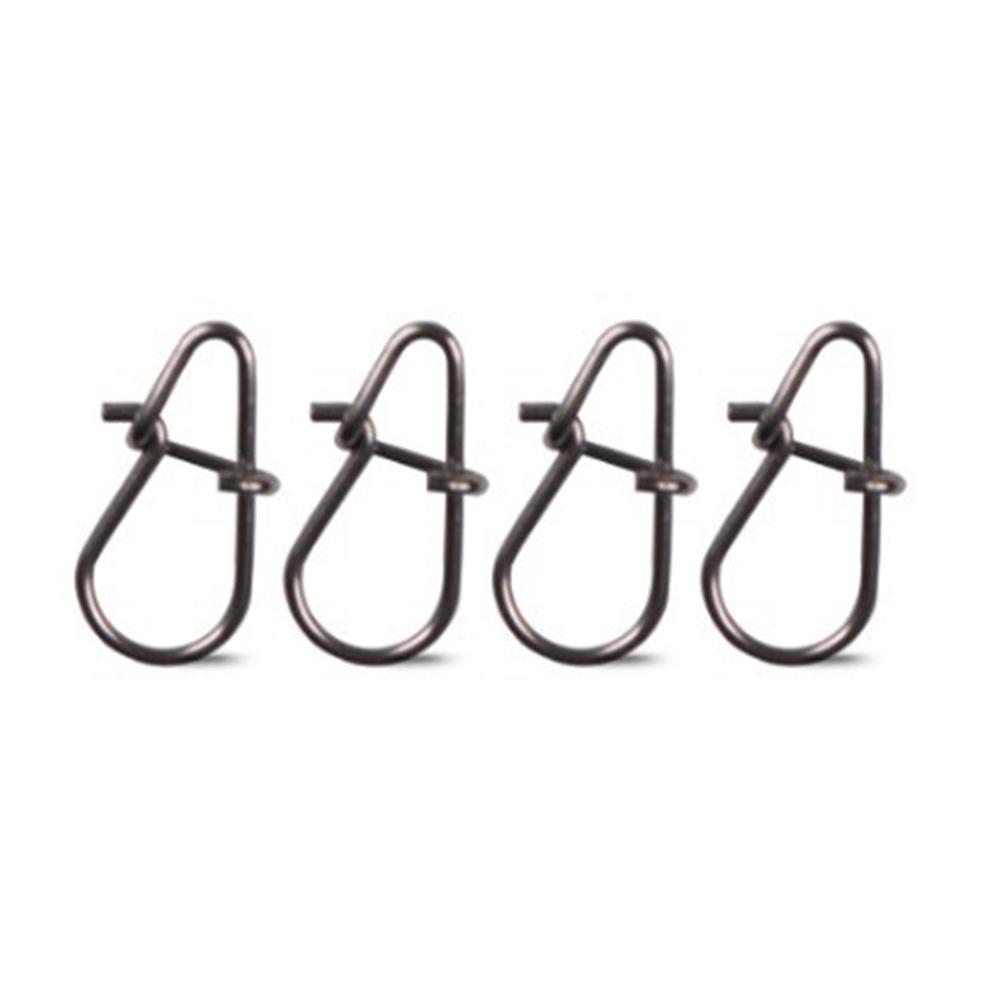20 Pcs/set Stainless Steel Fish Hook Lure Connector Fast Clip Lock Safety Snaps Pins Swivel Solid Rings Fishing Accessories