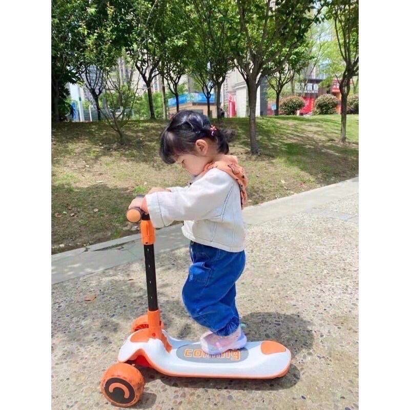 Xe Trượt Scooter Cho Bé 3 IN 1, Trượt, Bập Bênh, Ngồi Chòi Chân