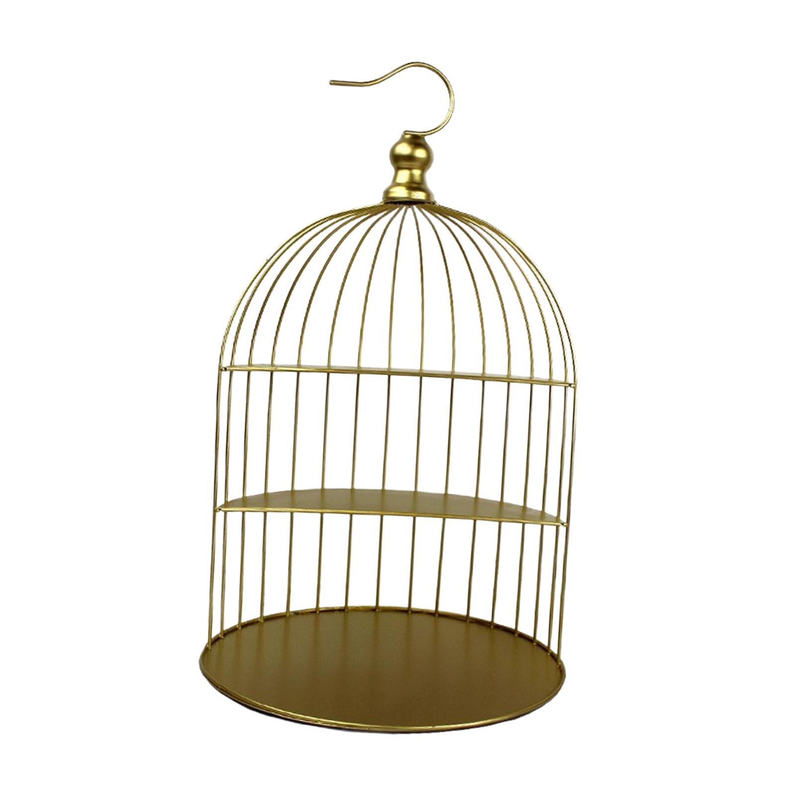 Birdcage Cake Stand, Iron Cake Display Basket Desktop Iron Makeup Organizer Stand, Shelf Display Countertop Cupcake Display Holder