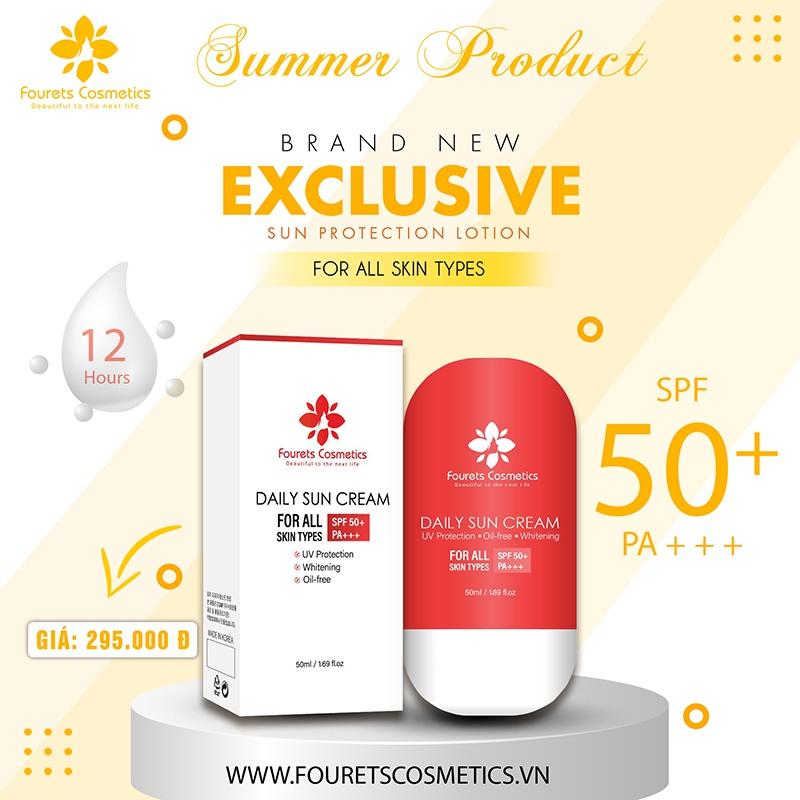 Kem chống nắng Fourets Cosmetics - Daily Sun Cream SPF50+ PA+++