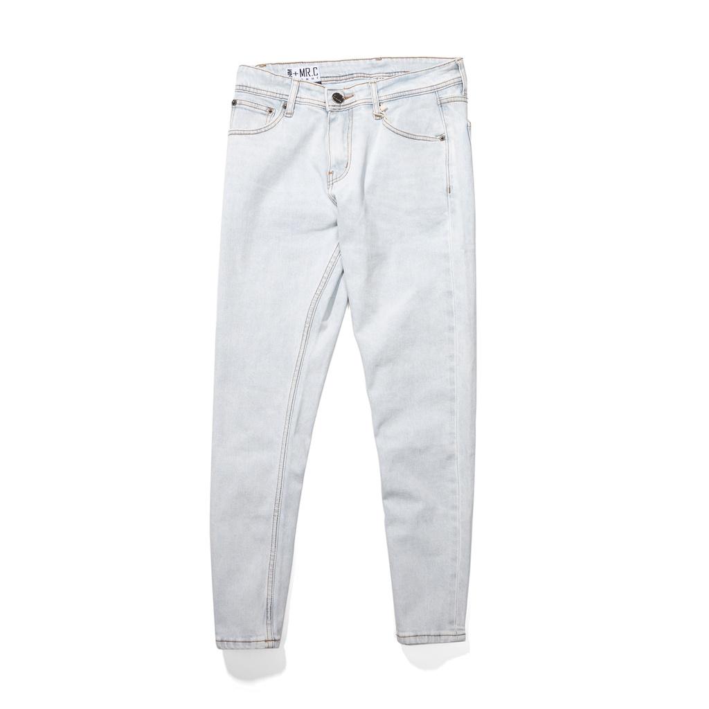 Quần jean dài nam cao cấp xanh denim MRC 0214-SN chất cotton cao cấp, form ôm vừa vặn, tôn dáng, trẻ trung - CUONG STORE