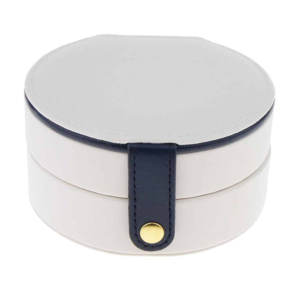 Multi-layer PU Leather Portable Jewelry Storage Display Case Box