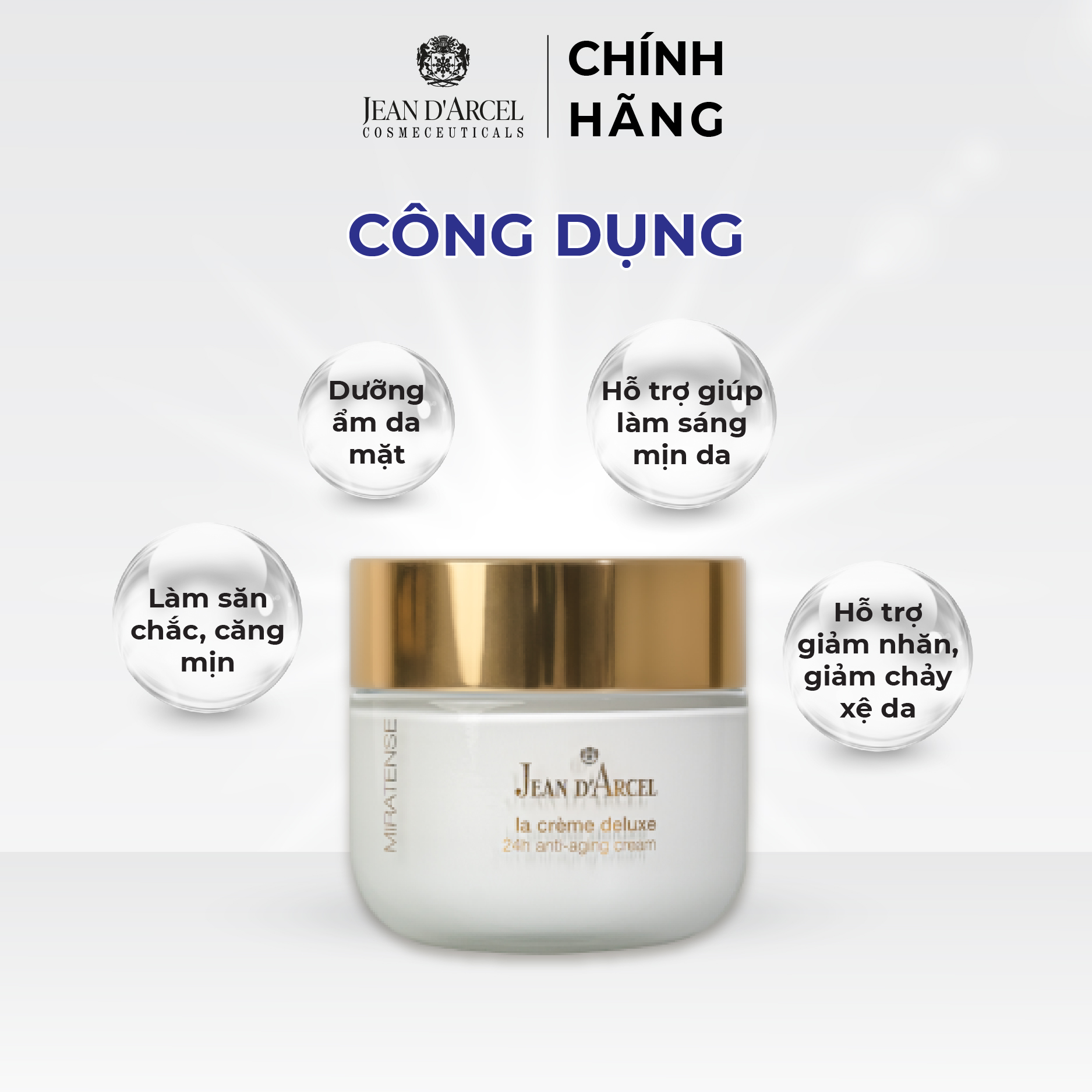 J152 Kem dưỡng săn chắc và nâng cơ cao cấp - 24h Anti - aging Cream 50ml - Jean d'Arcel