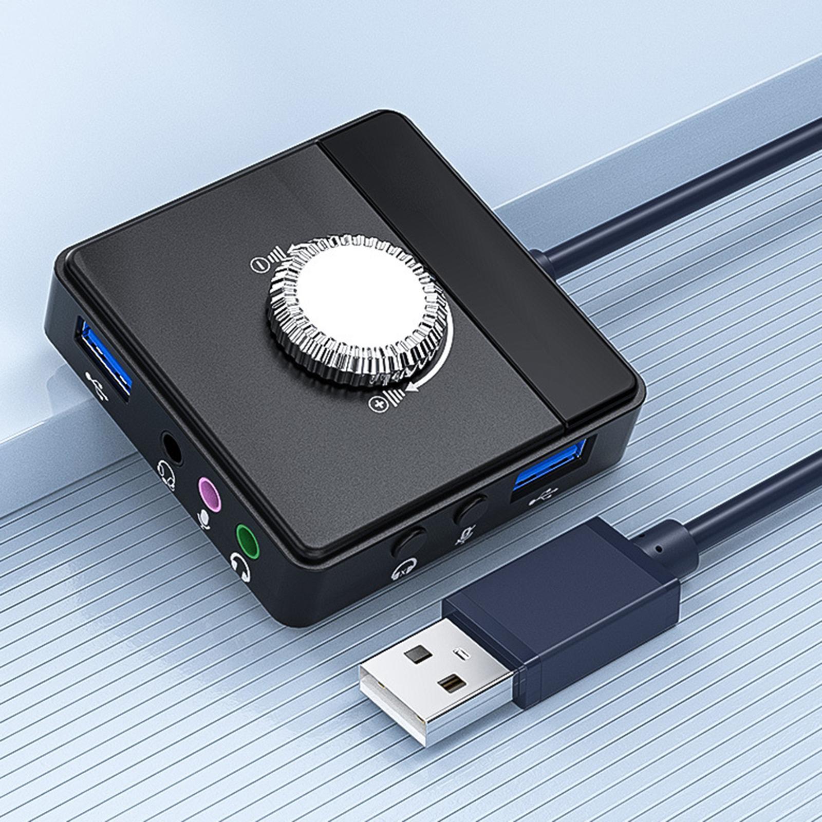 Audio Adapter 3 Ports to 3.5mm Jack High Speed Converts for Microphone Mouse