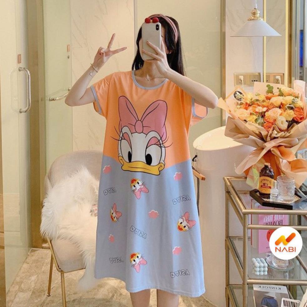 Váy Ngủ FREESHIP Váy Nữ Đẹp Dáng Suông Chất Cotton Mát, Mịn Họa Tiết Dễ Thương Siêu Rẻ Hàng Loại 1 Siêu Hót AN13 *