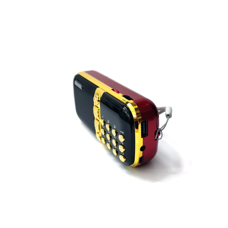 Loa đài FM Craven CR-861 hỗ trợ Thẻ nhớ/ USB/ Tai nghe/ Đèn pin - pin trâu 4400mah (Đen đỏ) HÀNG NHẬP KHẨU