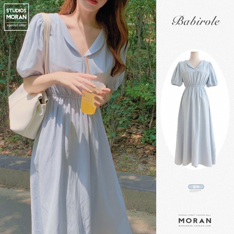 Đầm Maxi Tay Phồng Hàn Quốc Có Size S-M-L-XL-XXL