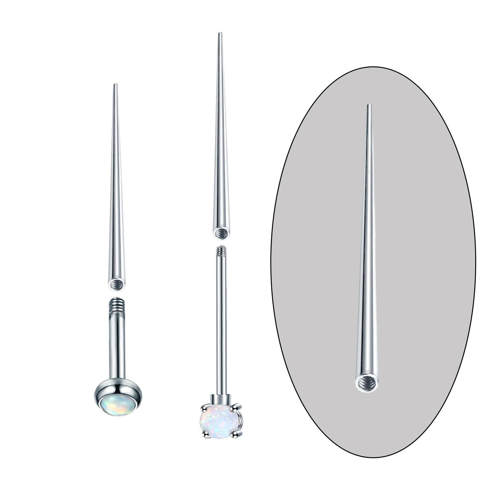 2xThreaded Taper for Threaded Jewelry  Tool Stainless Steel for Ears