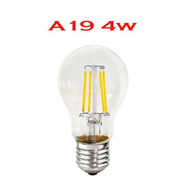 Combo 10 bóng đèn LED Edison A19 4W đui xoáy E27 chống nước siêu rẻ đẹp chuyên dụng cho trang trí