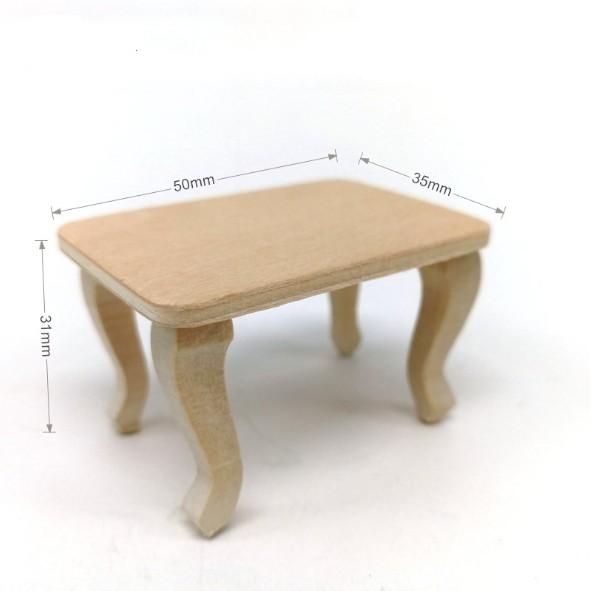 Mô hình bàn gỗ dùng trang trí nhà búp bê, tiểu cảnh, DIY