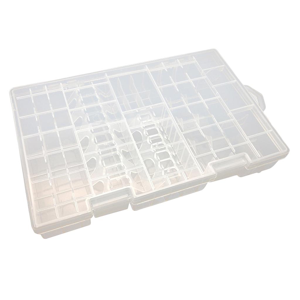 Portable Hard Plastic Storage Box Case Holder For 50pc AAA AA 9V C D Battery