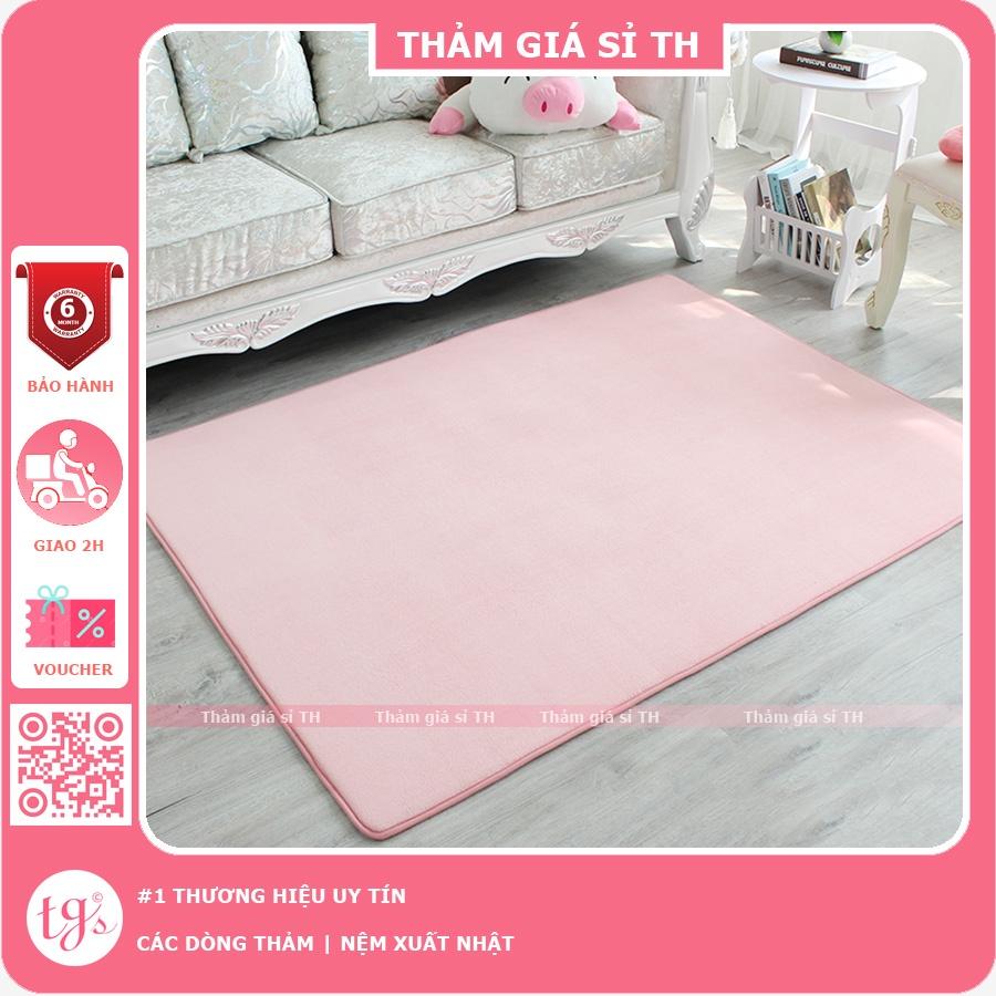 Thảm Nhung Màu Hồng | Thảm Trang Trí Phòng Khách - Phòng Ngủ - Thảm Trải Sofa - Thảm Dành Cho Bé