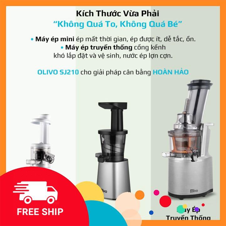 Máy Ép Hoa Quả Olivo SJ 210 - Ép Chậm Kiệt Bã 97%, Bảo Hành 24 Tháng, 1 Đổi 1 Trong 10 Ngày-Hàng chính hãng