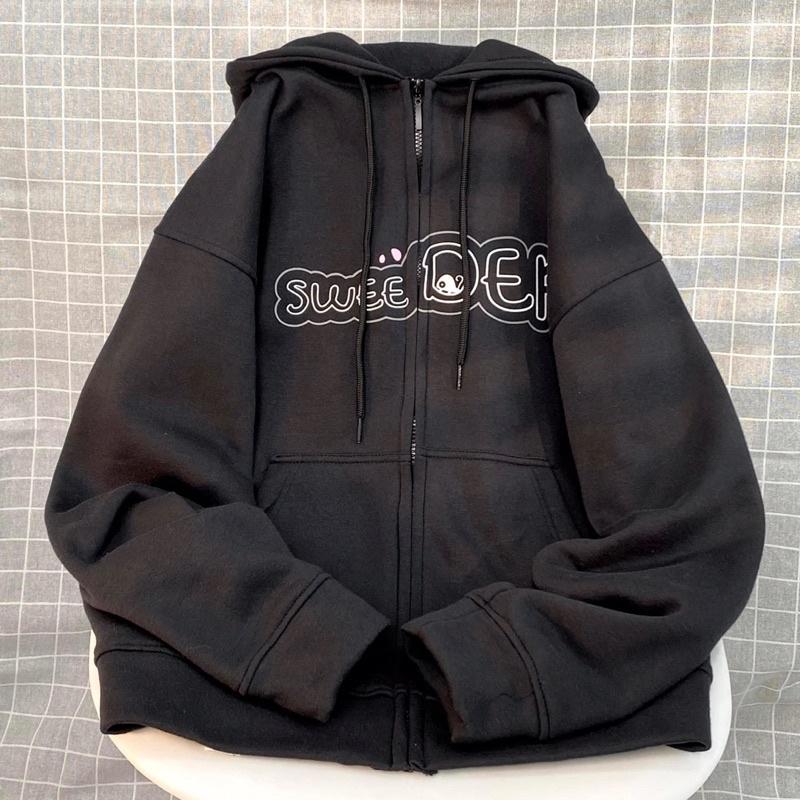 Áo Khoác Hoodie Zip ABC Form Rộng Oversize Unisex Vải Nỉ