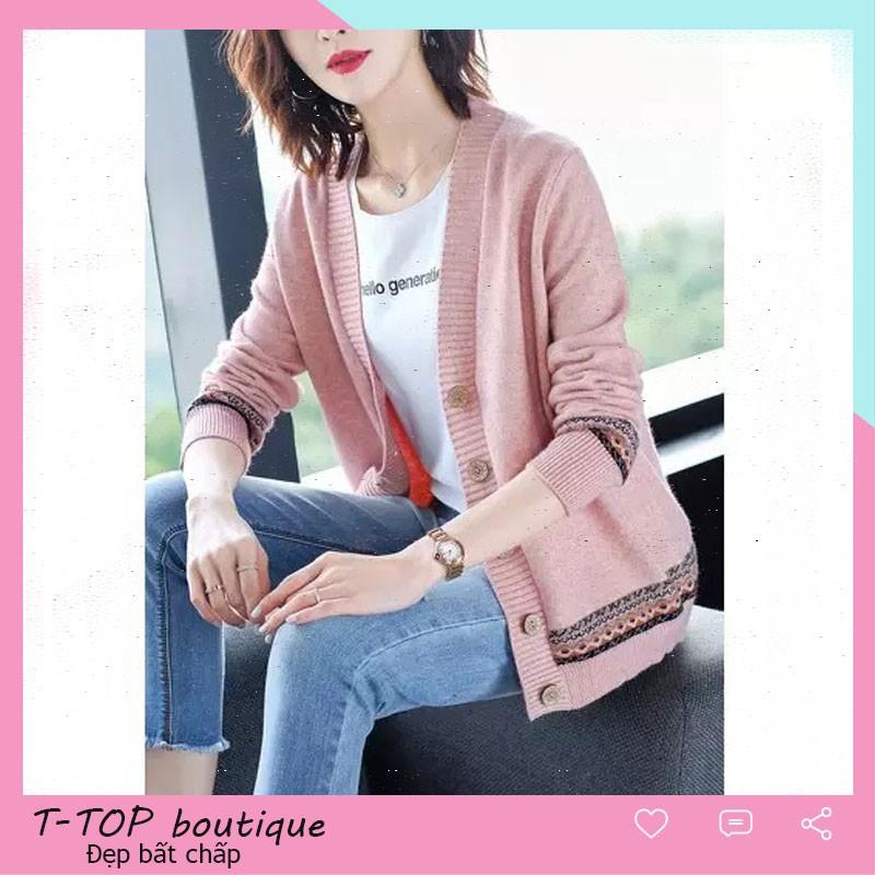 Áo khoác len cardigan họa tiết thổ cẩm ulzzang hot trend 2020