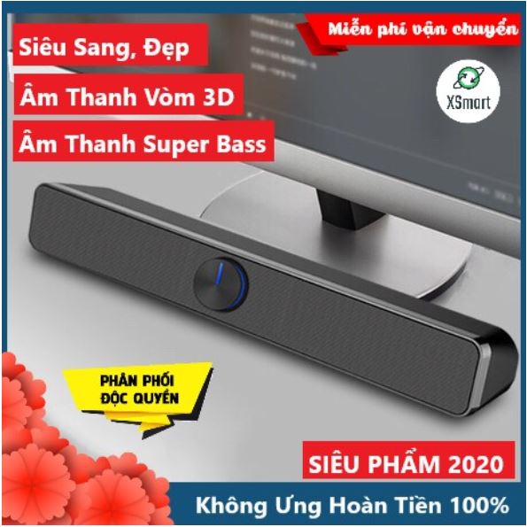 Loa XSmart SADA V-193 SUPER BASS 2021 Có Bluetooth Âm Thanh Vòm 3D Phiên Bản Đặc Biệt, Dùng Cho Máy Tính, Laptop, PC, Tivi - Hàng Chính Hãng