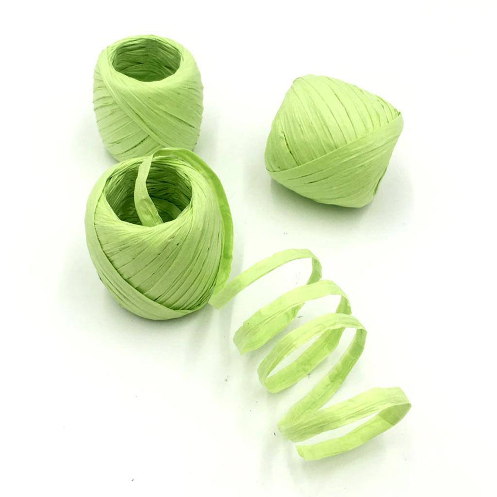 2-4pack 20m/Roll Raffia Paper Ribbon Gift Package String Scrapbooking fruit