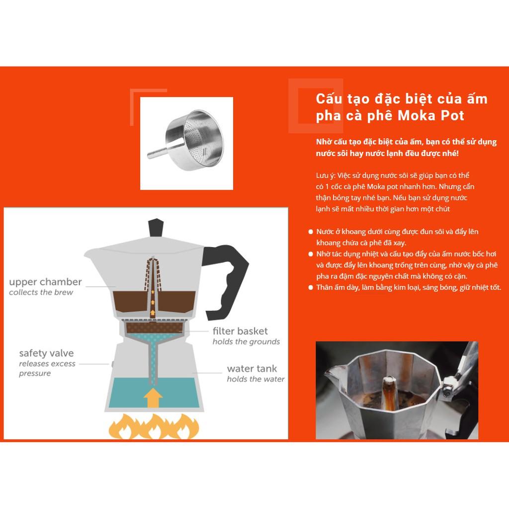 Ấm pha cà phê Moka Pot (1-3 ly) ️ FREESHIP ️